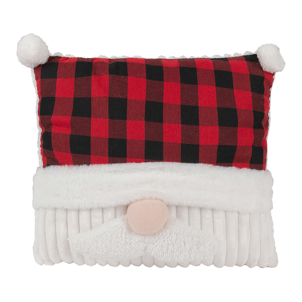 Coussin visage Père Noël 22 7/8 po x 22 7/8 po VERTUO