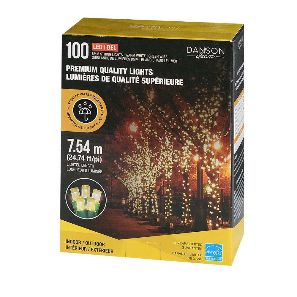 100 LED Lights Set Warm White