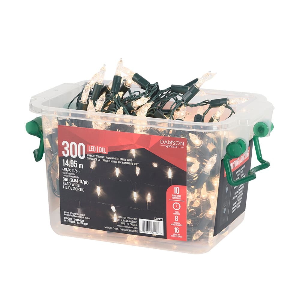 Jeu de 300 lumières DEL blanc chaud