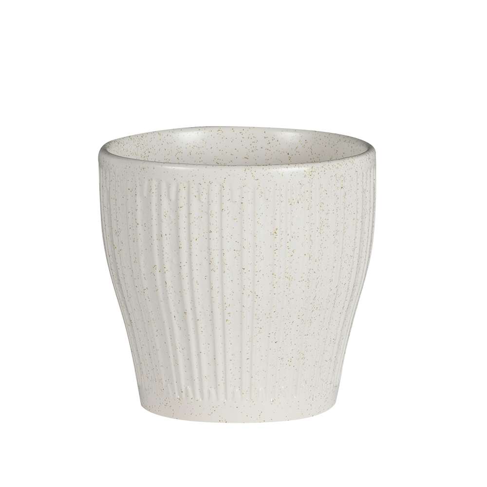 Cache-pot rainures crème 4 5/8 po VERTUO