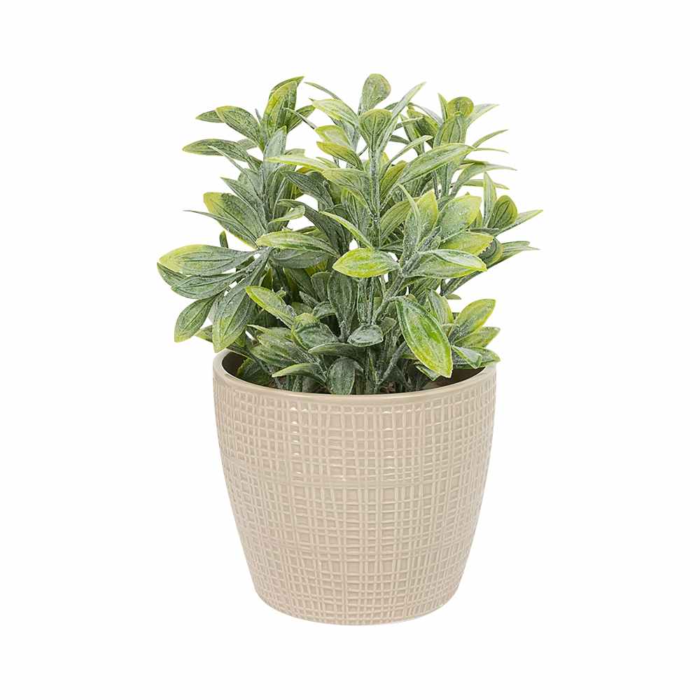 Cache-pot effet tissé beige 5 1/4 po VERTUO