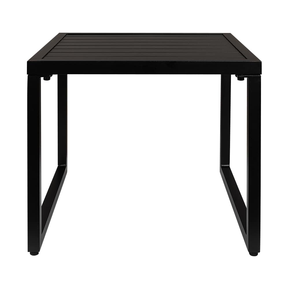 Table d'appoint carrée en aluminium noire 18&nbsp;3/4&nbsp;po VERTUO