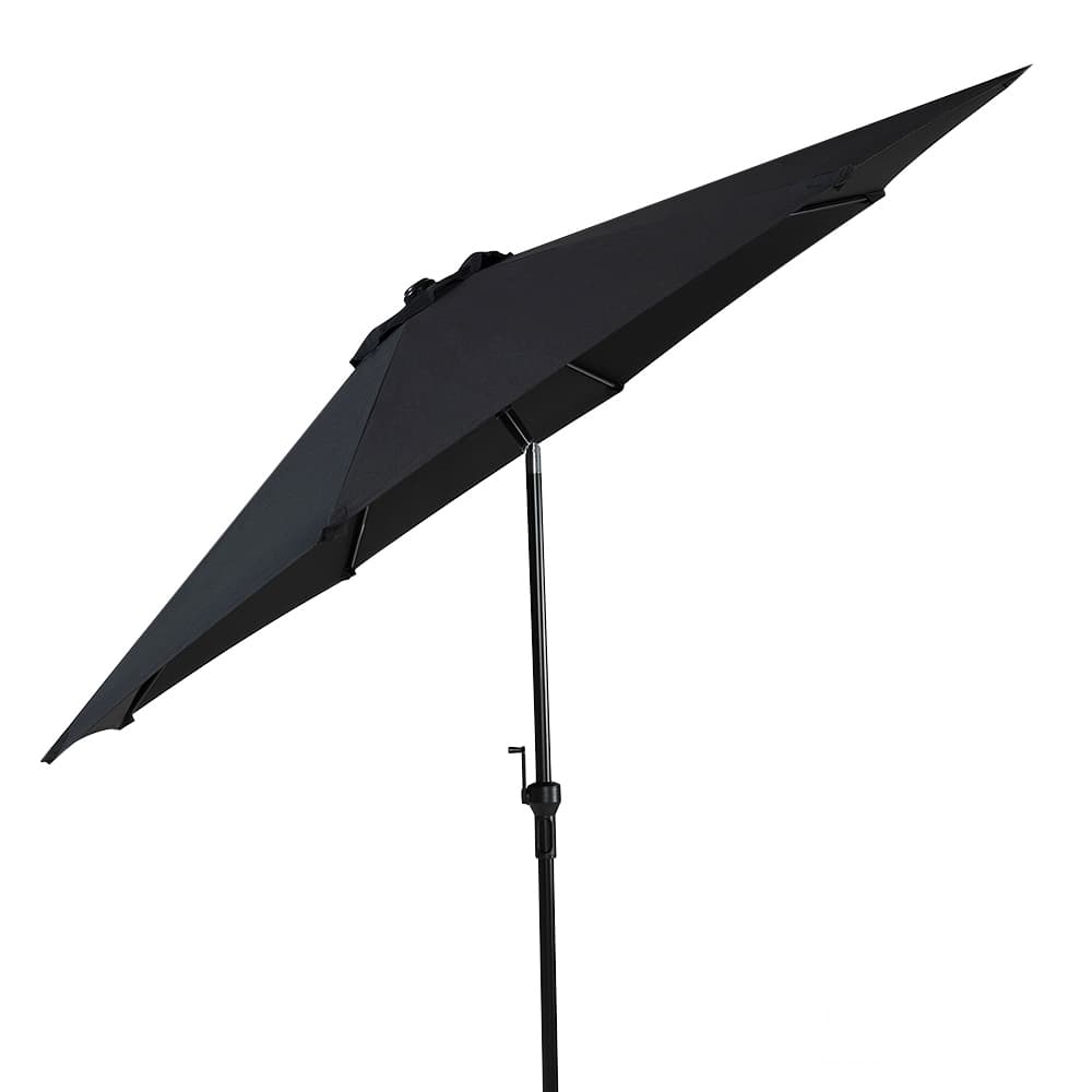 Parasol inclinable noir avec mât en aluminium 9 pi VERTUO