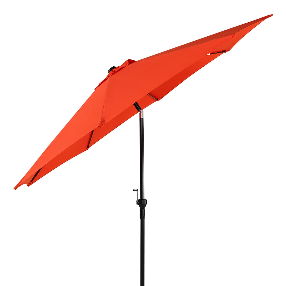 Parasol inclinable orange avec mât en aluminium 9 pi VERTUO