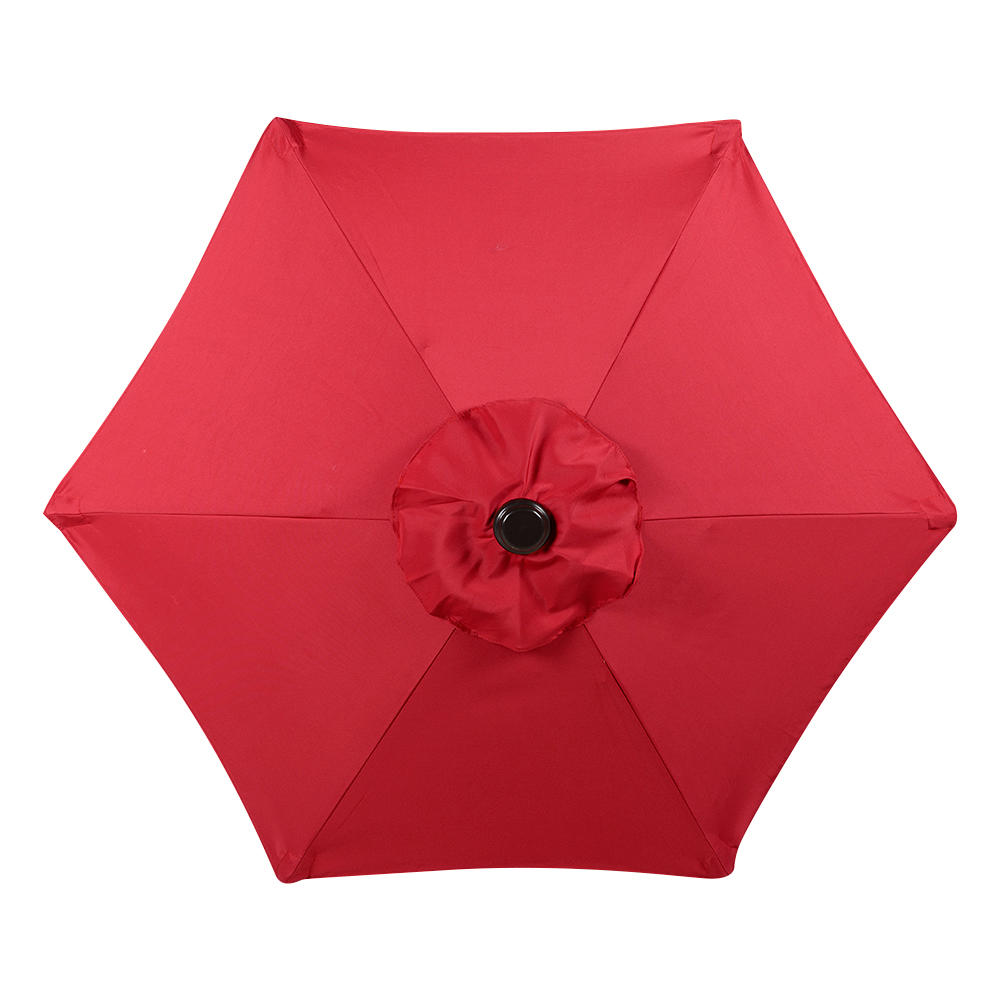 Parasol inclinable rouge avec mât en aluminium 4 pi 11 po VERTUO