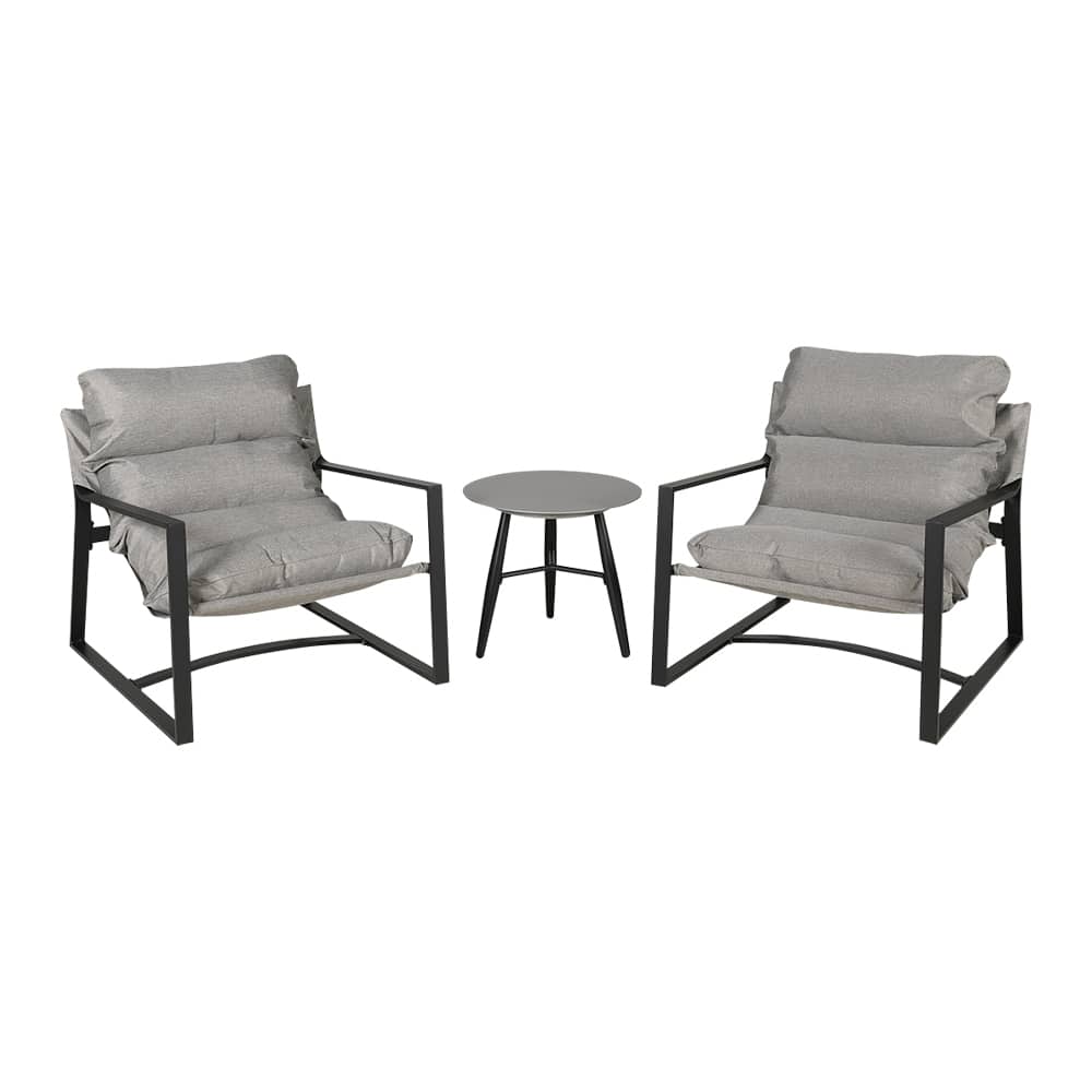 Ensemble de détente Budapest 2 places en aluminium VERTUO