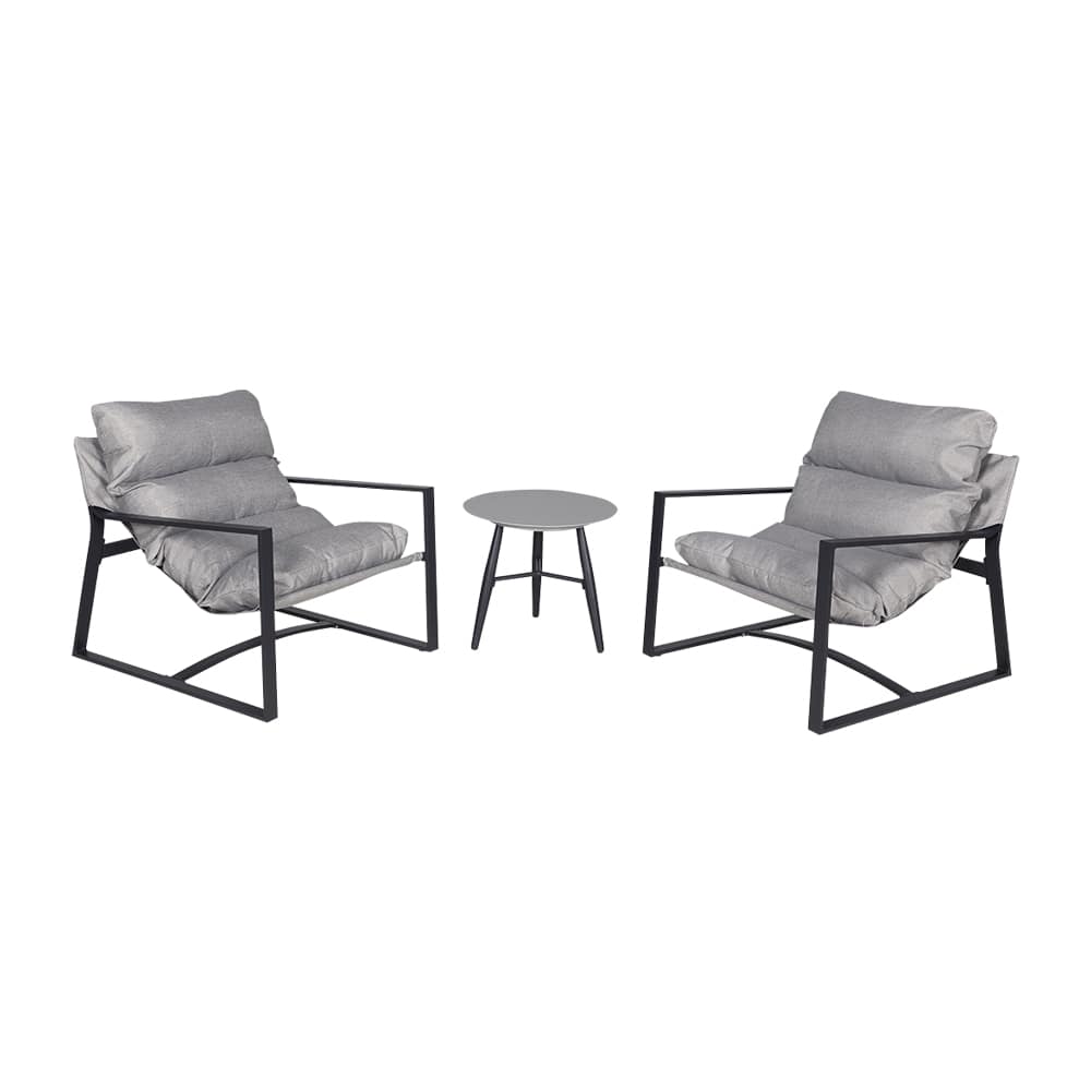 Ensemble de détente Budapest 2 places en aluminium VERTUO