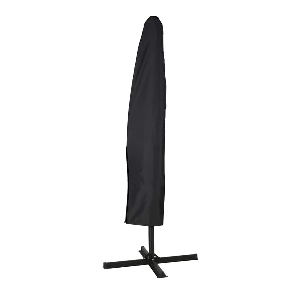 Parasol déporté en aluminium et acier noir 9&nbsp;pi 6&nbsp;po VERTUO