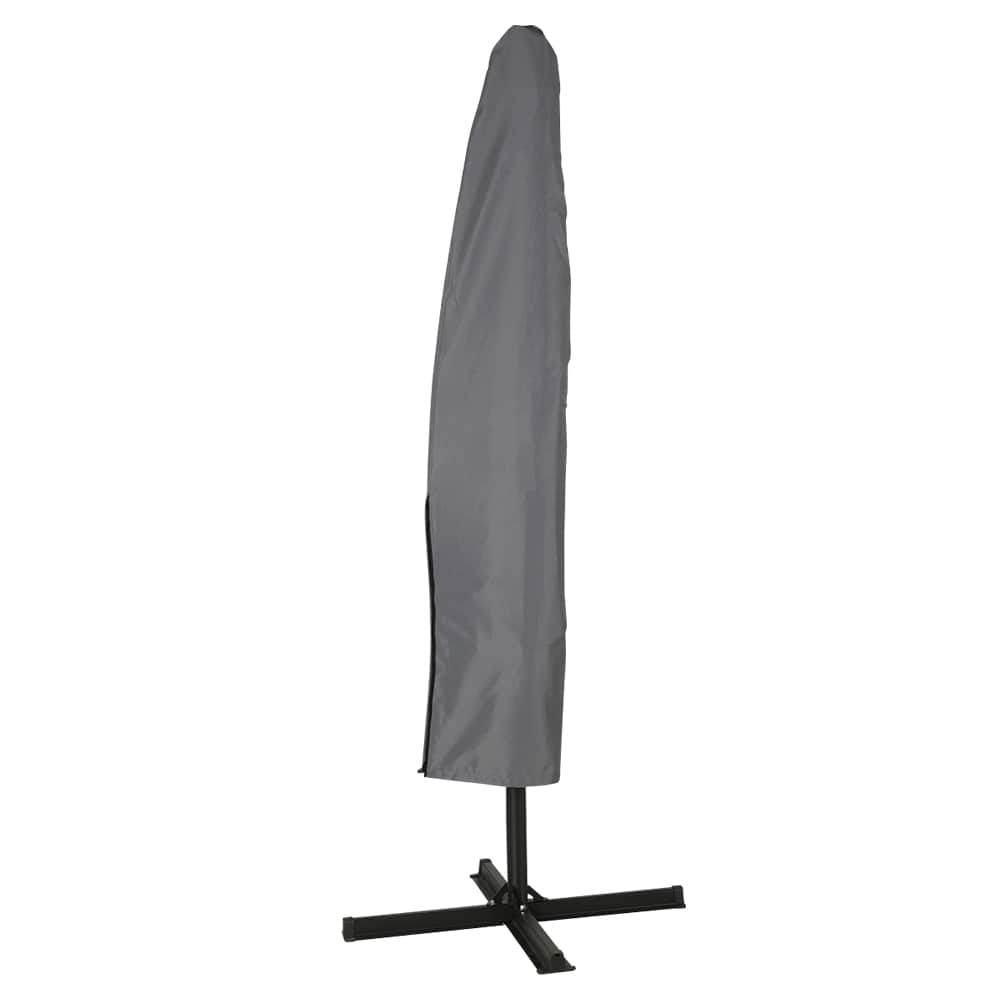 Parasol déporté en aluminium et acier gris 9&nbsp;pi 6&nbsp;po VERTUO