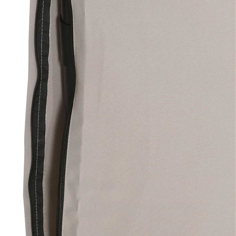 VERTUO Greige Aluminum and Steel Offset Patio Umbrella 9&nbsp;ft. 6&nbsp;in.