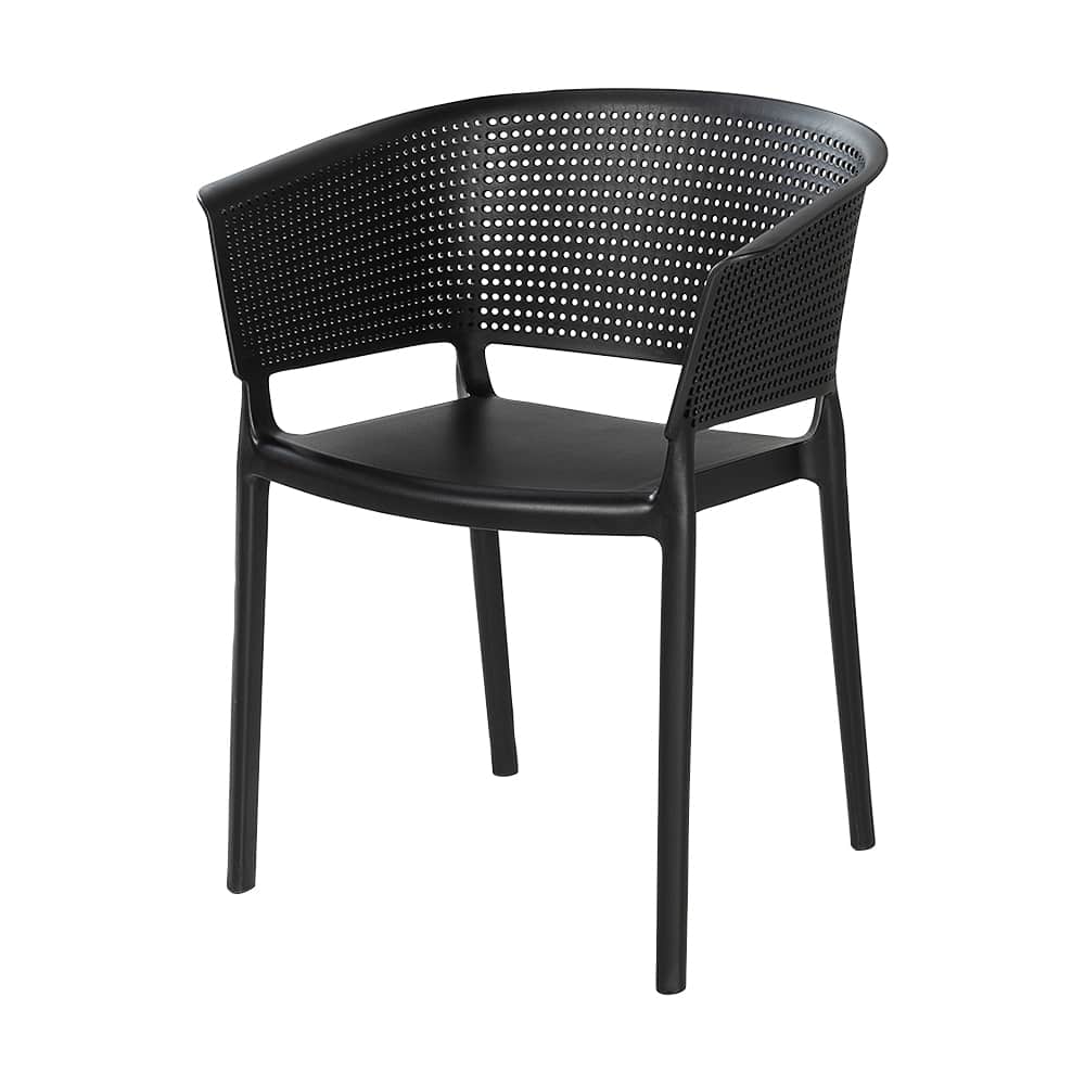 Chaise en polypropylène noir VERTUO