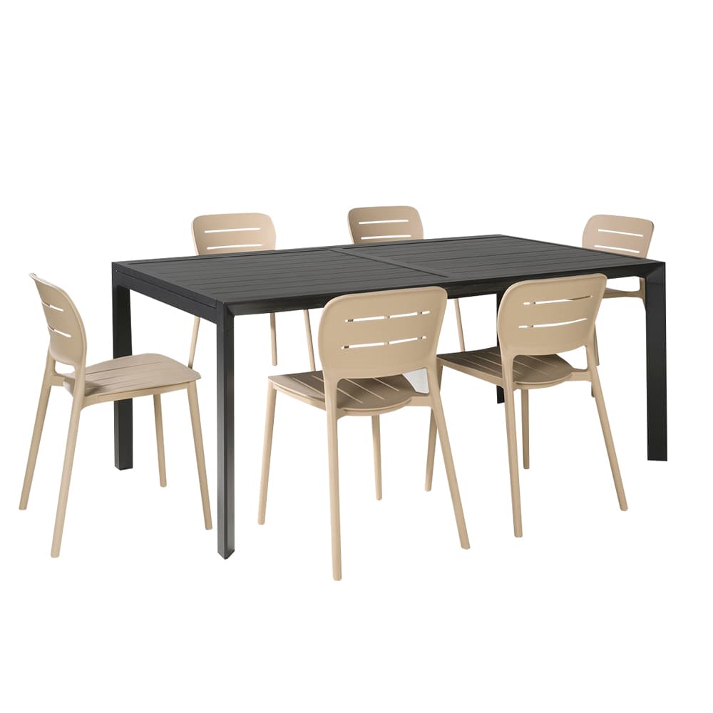 VERTUO Black Aluminum Rectangular Extendable Garden Table 39&nbsp;3/8&nbsp;in.&nbsp;x&nbsp;106&nbsp;1/4&nbsp;in.
