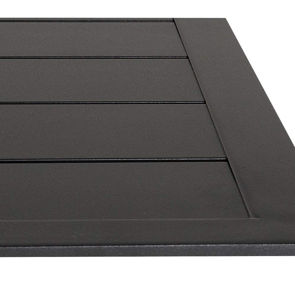 VERTUO Black Aluminum Rectangular Extendable Garden Table 39&nbsp;3/8&nbsp;in.&nbsp;x&nbsp;106&nbsp;1/4&nbsp;in.