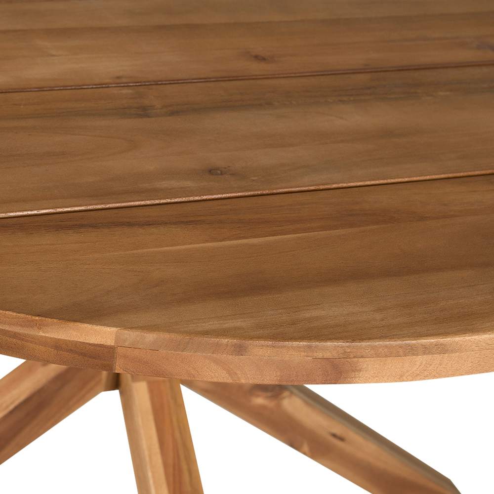 Table de jardin ronde en bois d'acacia 47&nbsp;1/4&nbsp;po VERTUO