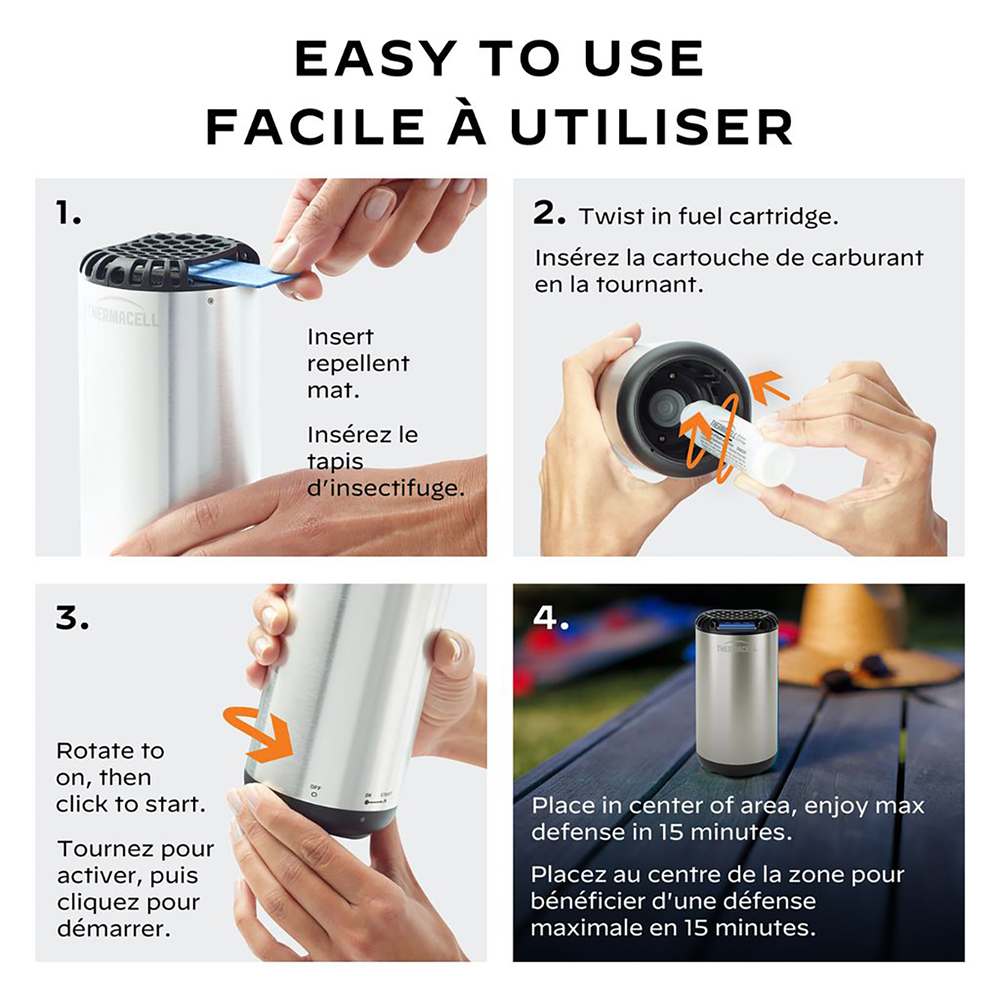 Insectifuge de zone Thermacell pour patio