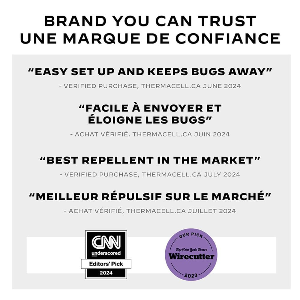 Insectifuge de zone Thermacell pour patio