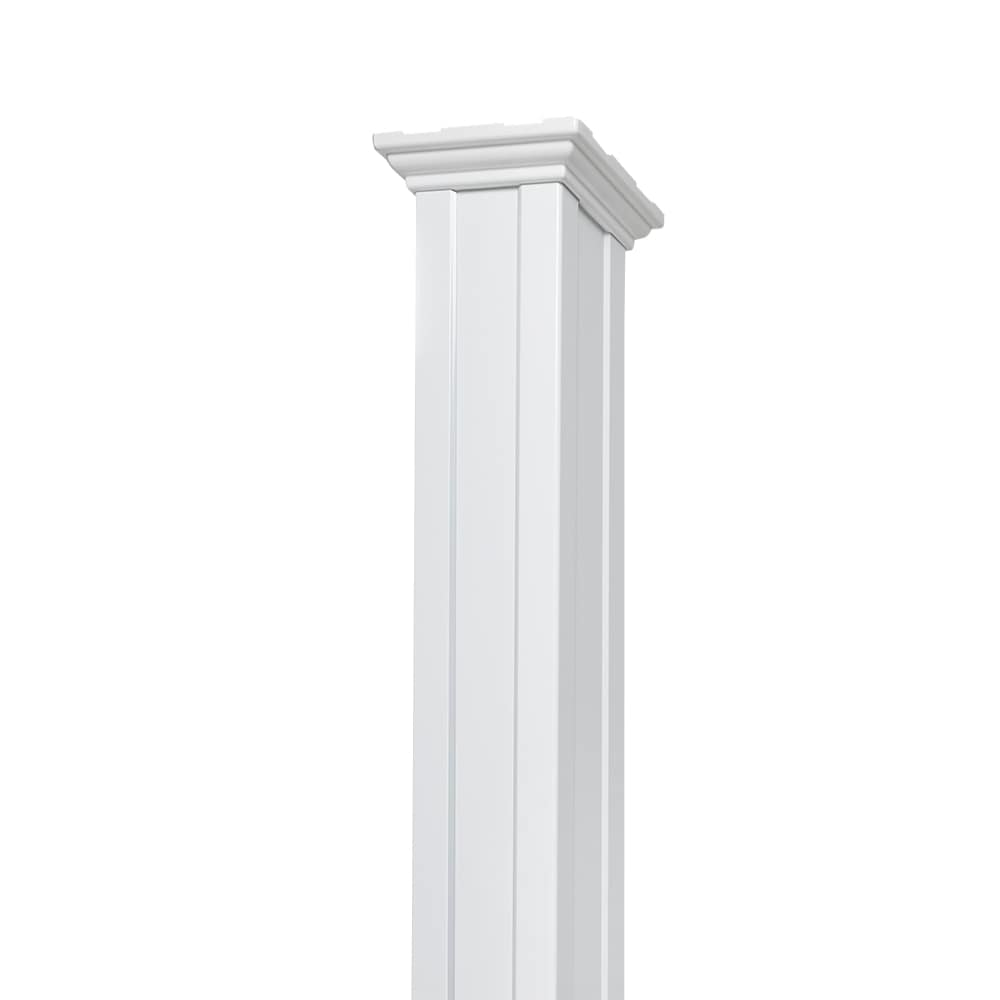 Colonne carrée en aluminium blanc 5 1/2 po x 9 pi