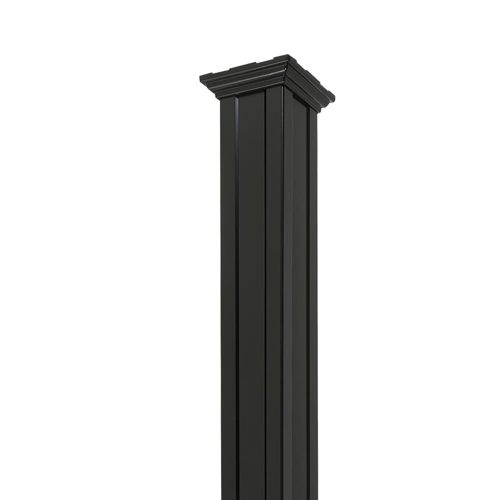 Colonne carrée en aluminium noir 5 1/2 po x 9 pi