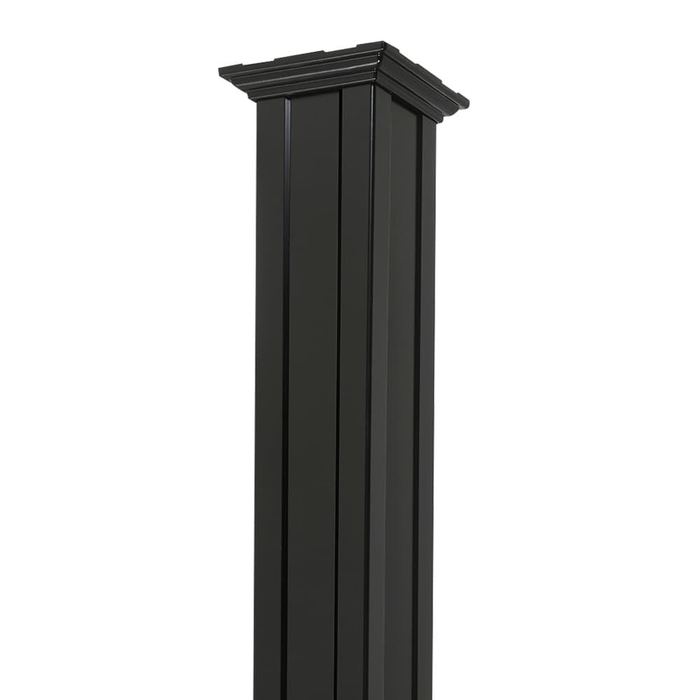 Colonne carrée en aluminium noir 7 1/2 po x 9 pi