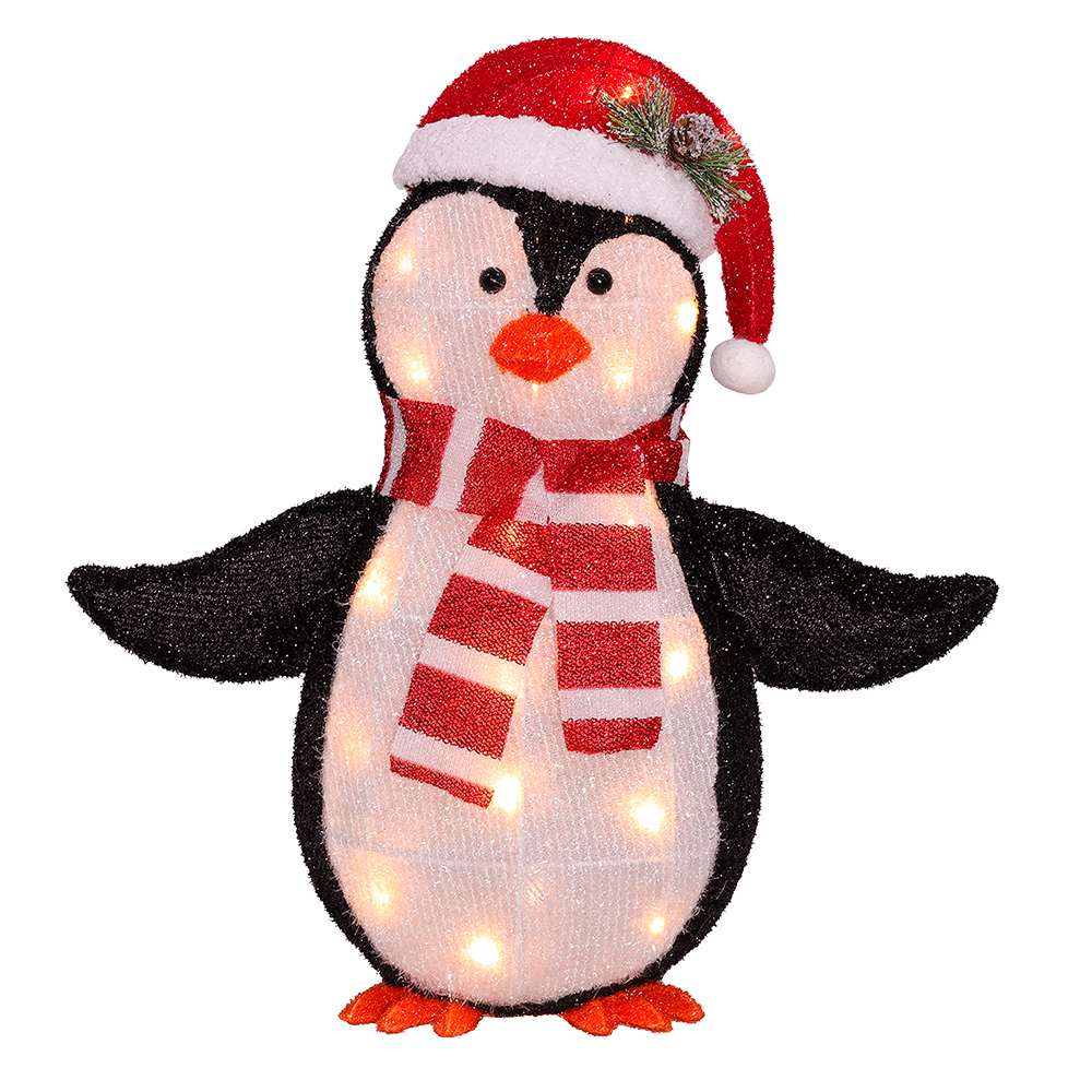Pingouin illuminé 23 5/8 po