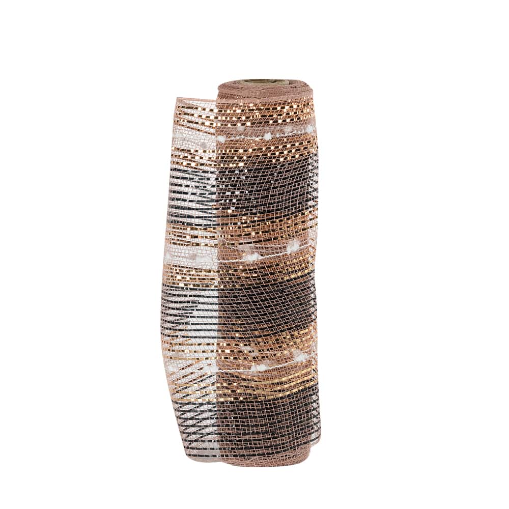 Rouleau de tulle noir et or 10 po x 15 pi VERTUO