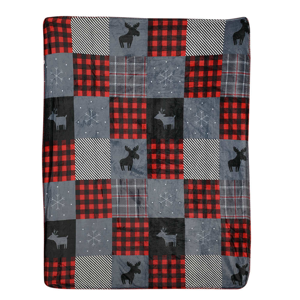 Jeté cervidés patchwork 49 1/4 po x 59 po VERTUO