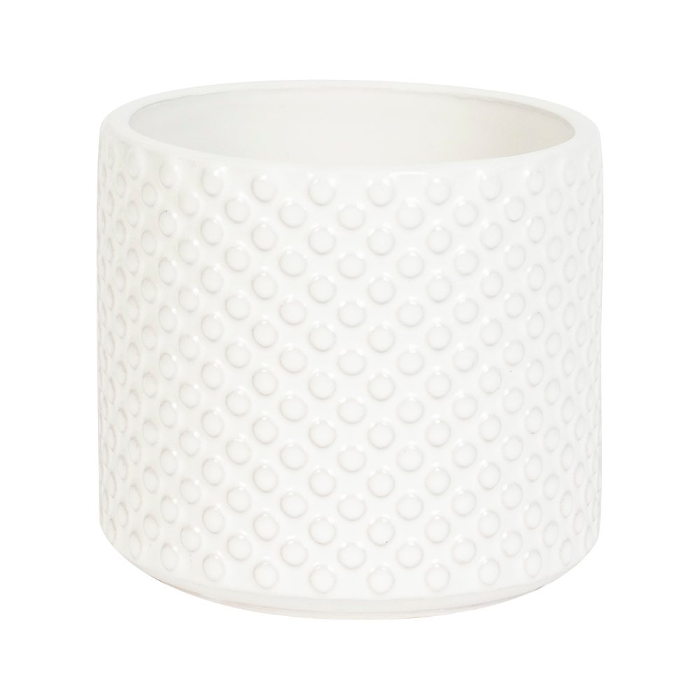 Cache-pot motif à pois crème 6 1/8 po VERTUO