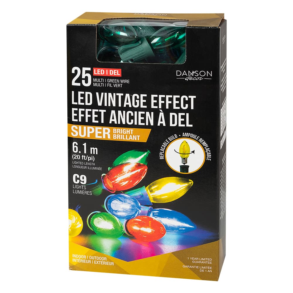 25 C9 LED Lights Set Multicoloured