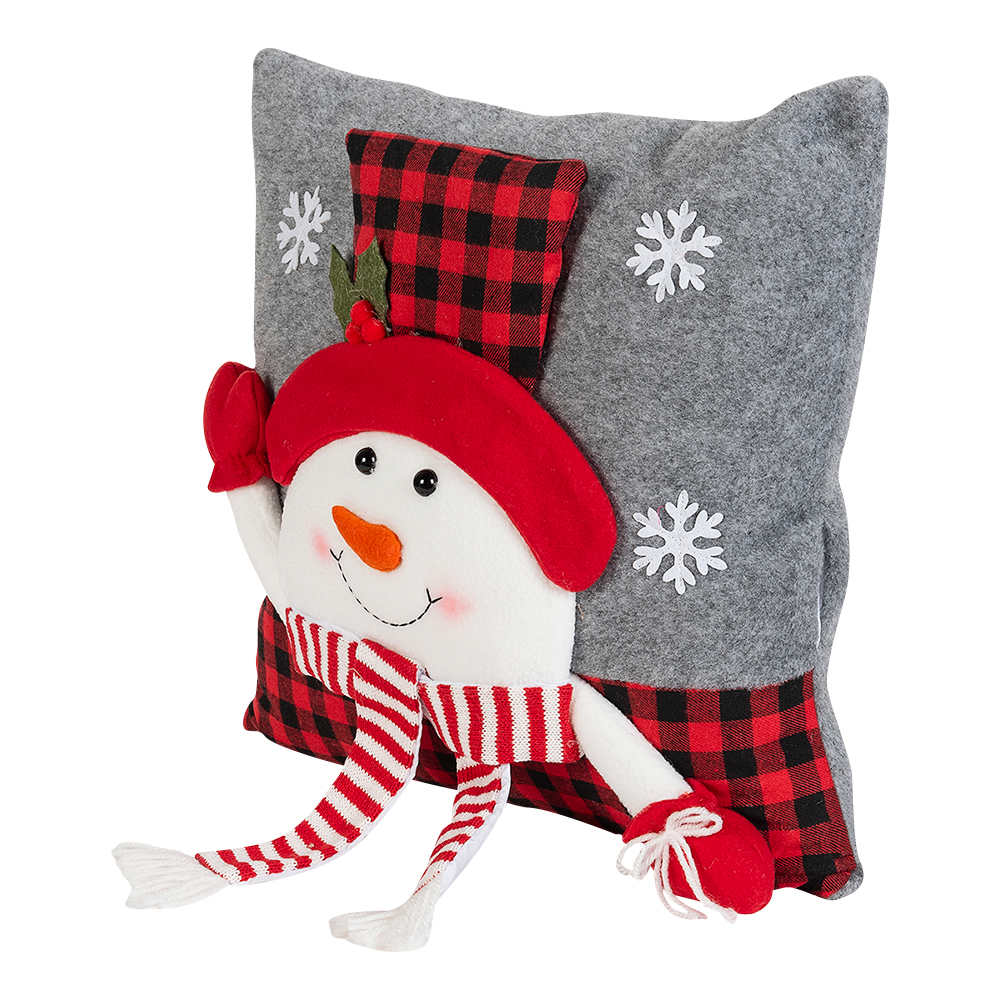 Coussin lumineux bonhomme de neige 16&nbsp;po&nbsp;x&nbsp;16&nbsp;po VERTUO