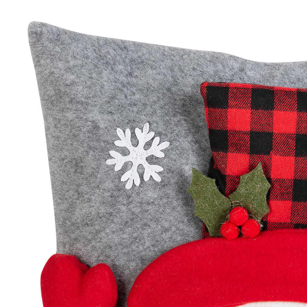 Coussin lumineux bonhomme de neige 16&nbsp;po&nbsp;x&nbsp;16&nbsp;po VERTUO
