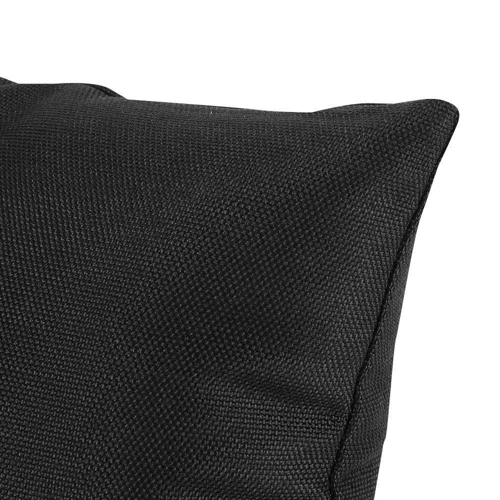 Coussin de patio Noir 10&nbsp;po&nbsp;x&nbsp;19&nbsp;po
