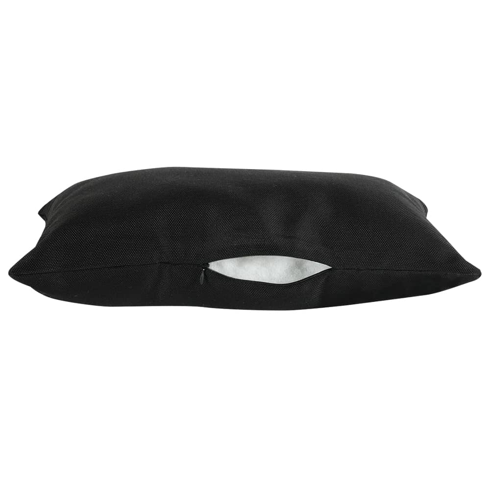 Coussin de patio Noir 10&nbsp;po&nbsp;x&nbsp;19&nbsp;po
