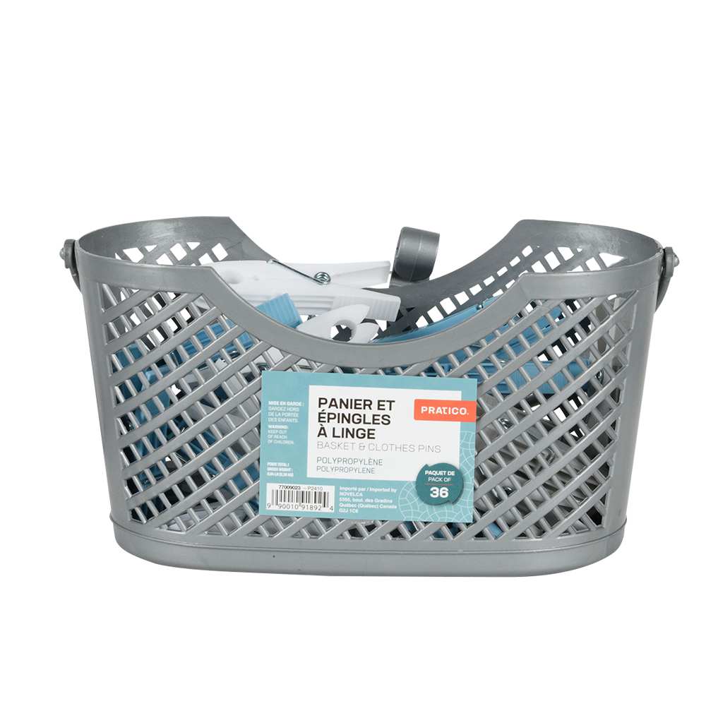 Panier et épingles à linge Pqt/36