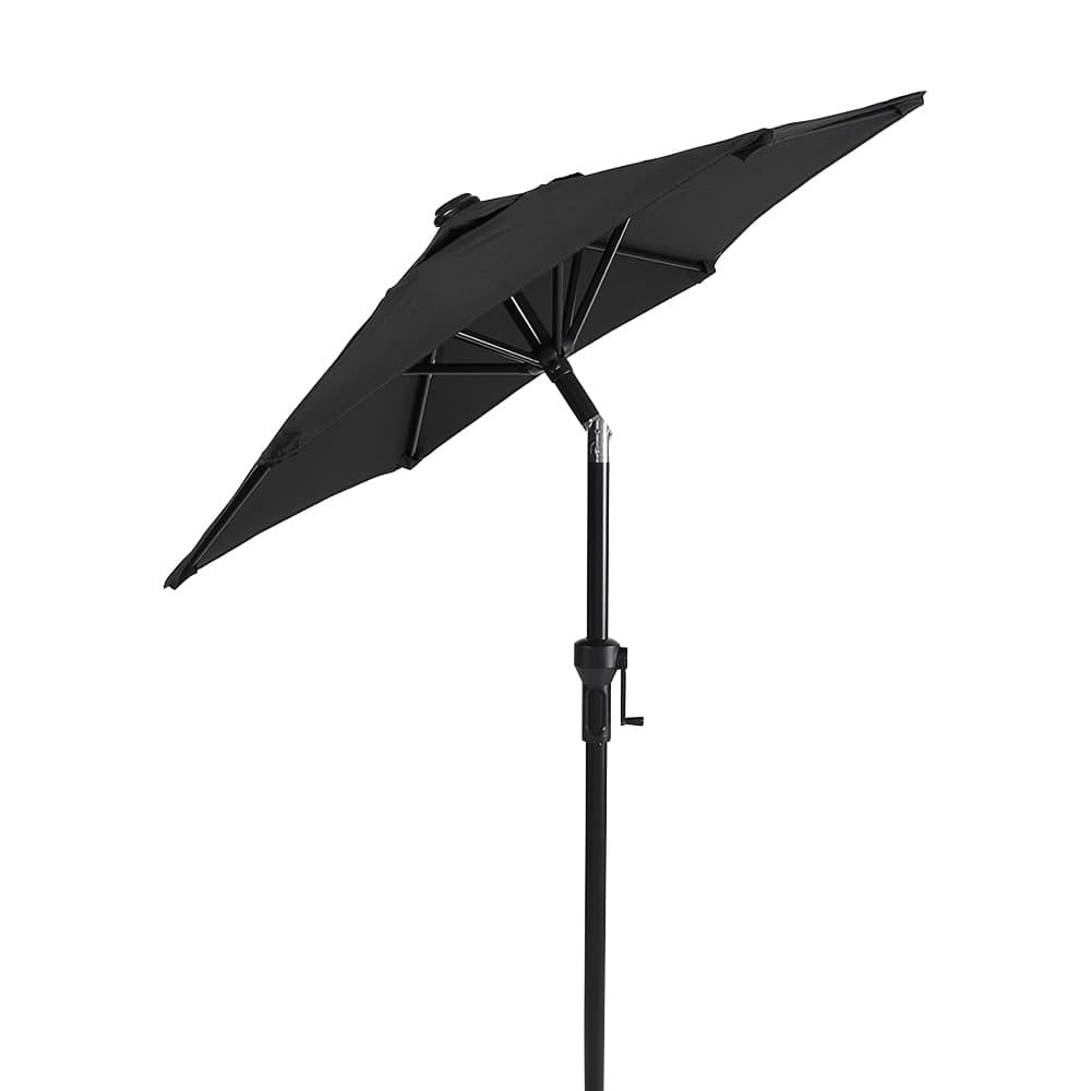 Parasol inclinable noir avec mât en aluminium 4 pi 11 po VERTUO