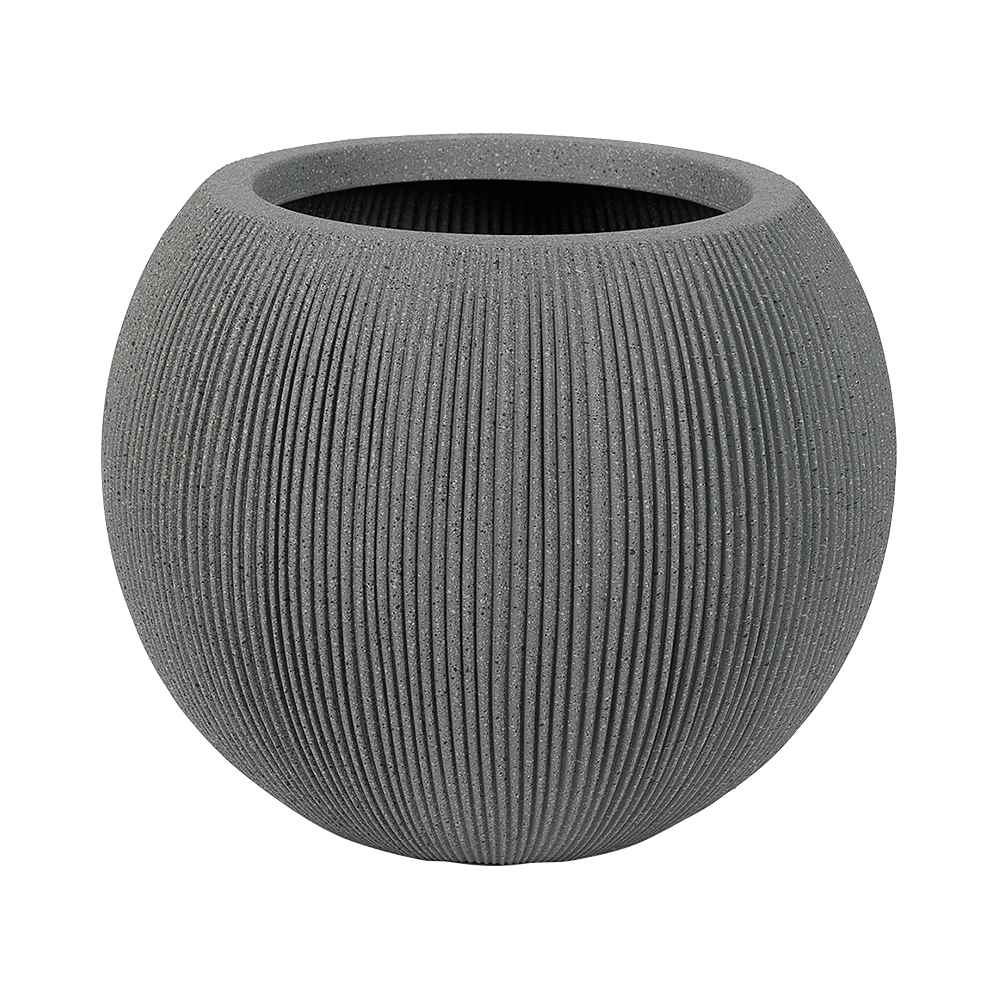 Pot à fleurs léger Ridger sphère gris 15 po VERTUO