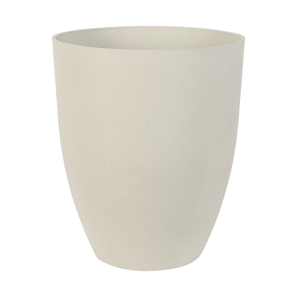 Pot à fleurs léger Soho beige 14 po VERTUO