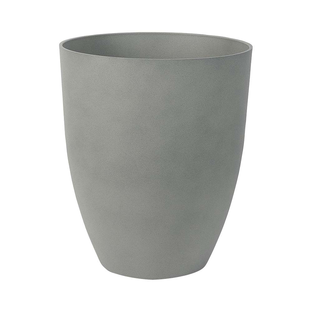 Pot à fleurs léger Soho gris 14&nbsp;po VERTUO