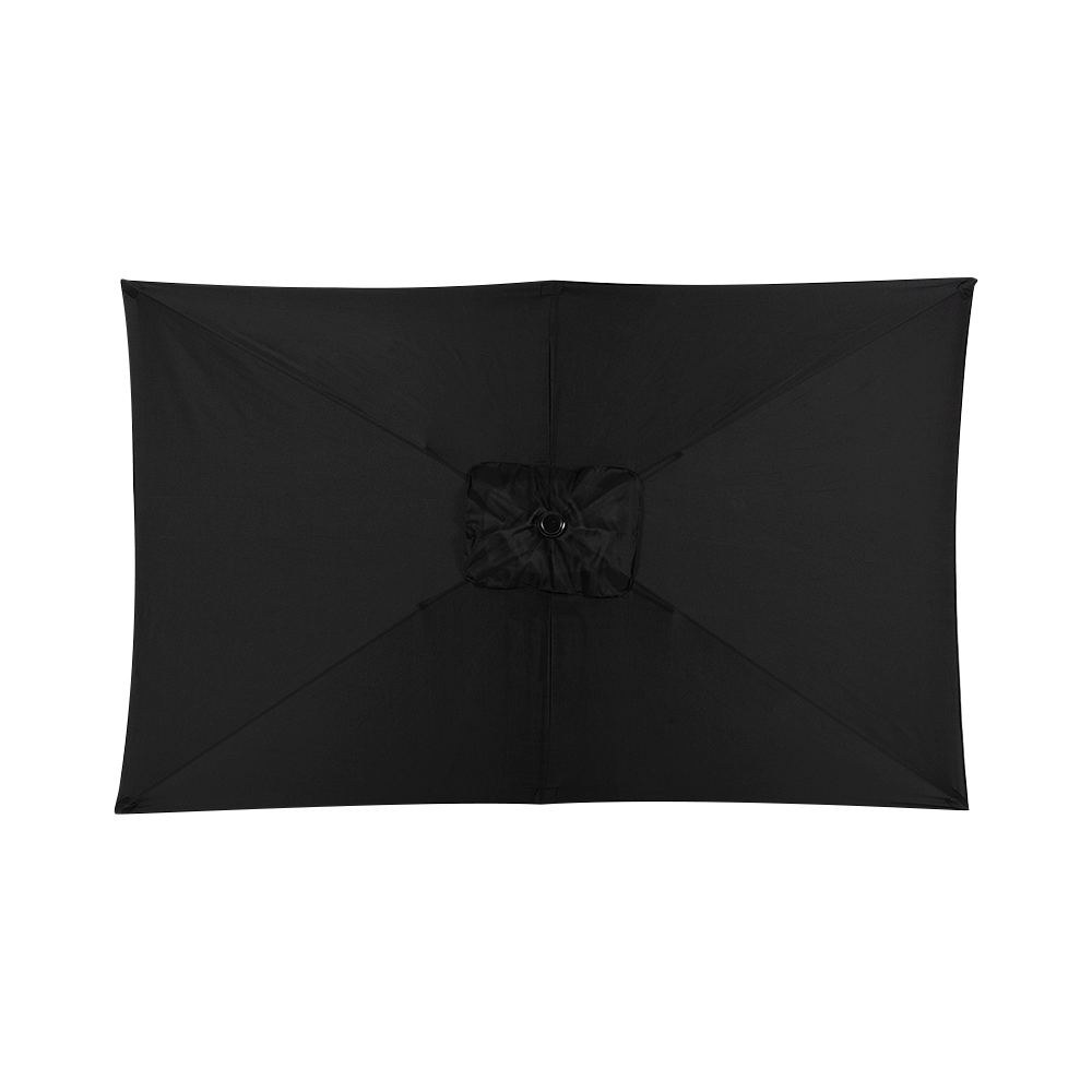 Parasol rectangulaire inclinable noir avec mât en aluminium 6&nbsp;pi&nbsp;5&nbsp;po&nbsp;x&nbsp;9&nbsp;pi&nbsp;8&nbsp;po VERTUO