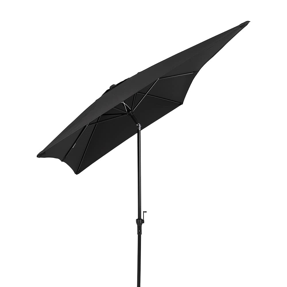 Parasol rectangulaire inclinable noir avec mât en aluminium 6&nbsp;pi&nbsp;5&nbsp;po&nbsp;x&nbsp;9&nbsp;pi&nbsp;8&nbsp;po VERTUO