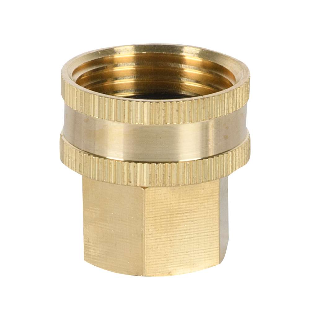 Raccord de tuyau d'arrosage 1/2&nbsp;po&nbsp;NPS x&nbsp;3/4 po NH (F x F)