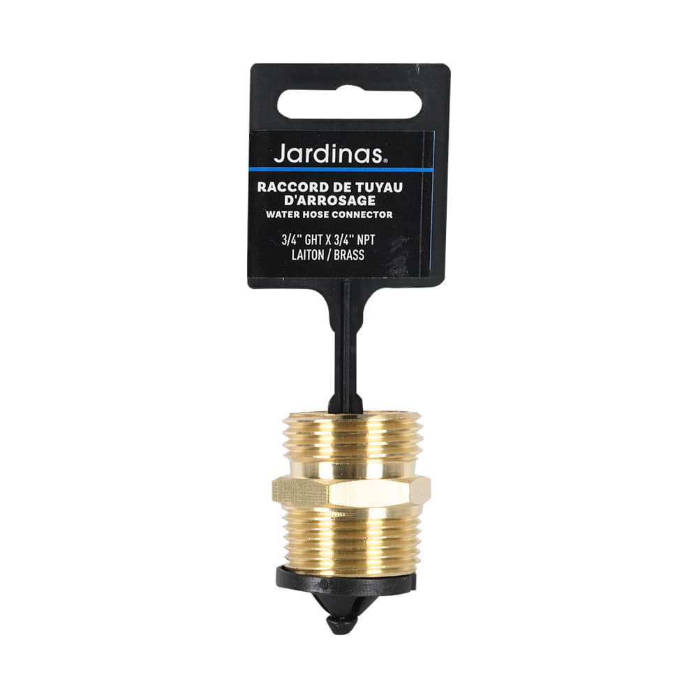 Water Hose Connector 3/4 in. GHT x 3/4 in. NPT (M x M)