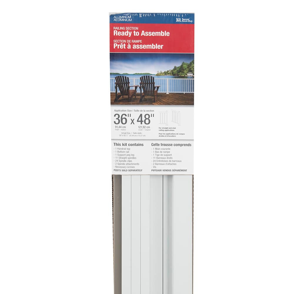 Pillar Aluminum Railing White 48&nbsp;in.&nbsp;x&nbsp;36&nbsp;in.