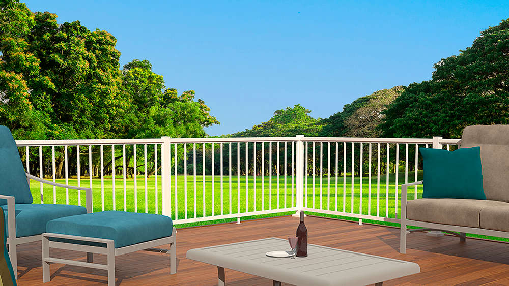 Rampe en aluminium Pillar blanche 72&nbsp;po&nbsp;x&nbsp;36&nbsp;po