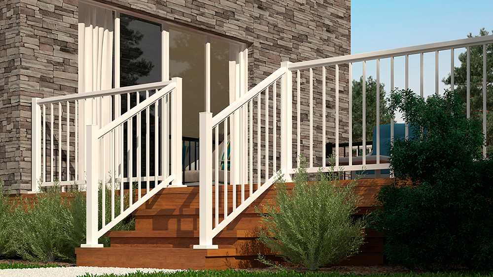 Rampe en aluminium Pillar blanche 72&nbsp;po&nbsp;x&nbsp;42&nbsp;po