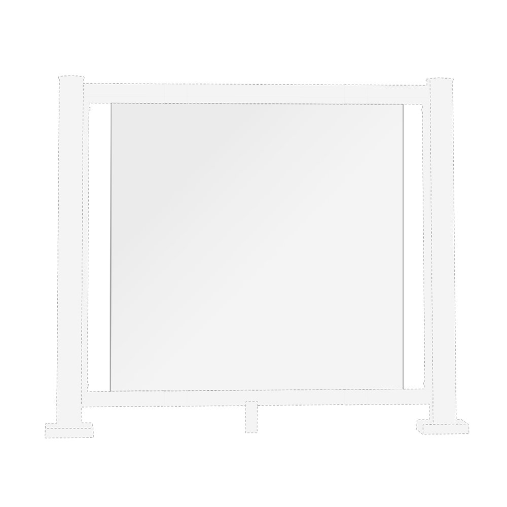 Clear Glass Panel ONLY for Pillar Aluminum Railing 45&nbsp;in&nbsp;x&nbsp;42&nbsp;in