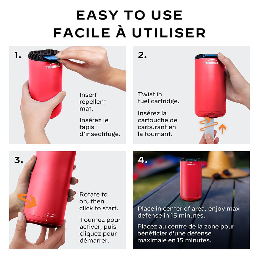 Insectifuge de zone Thermacell pour patio Rouge Fiesta