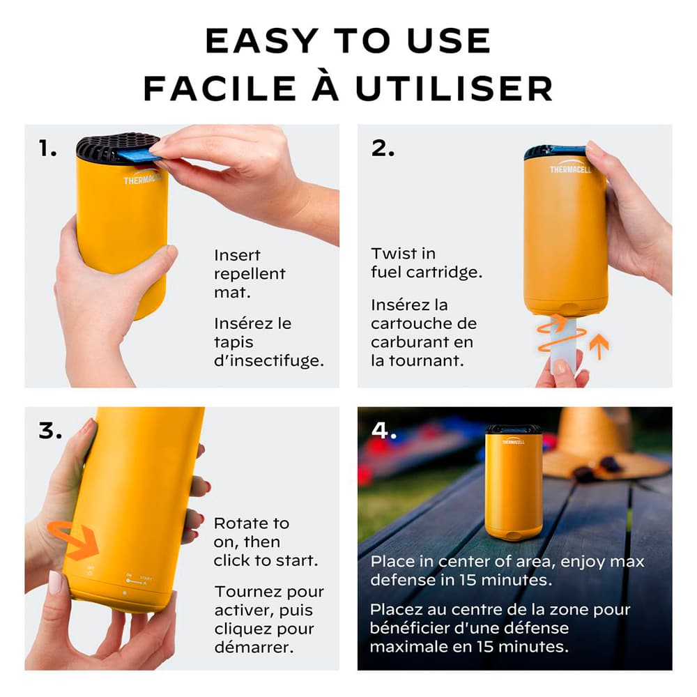 Insectifuge de zone Thermacell pour patio Jaune Citron