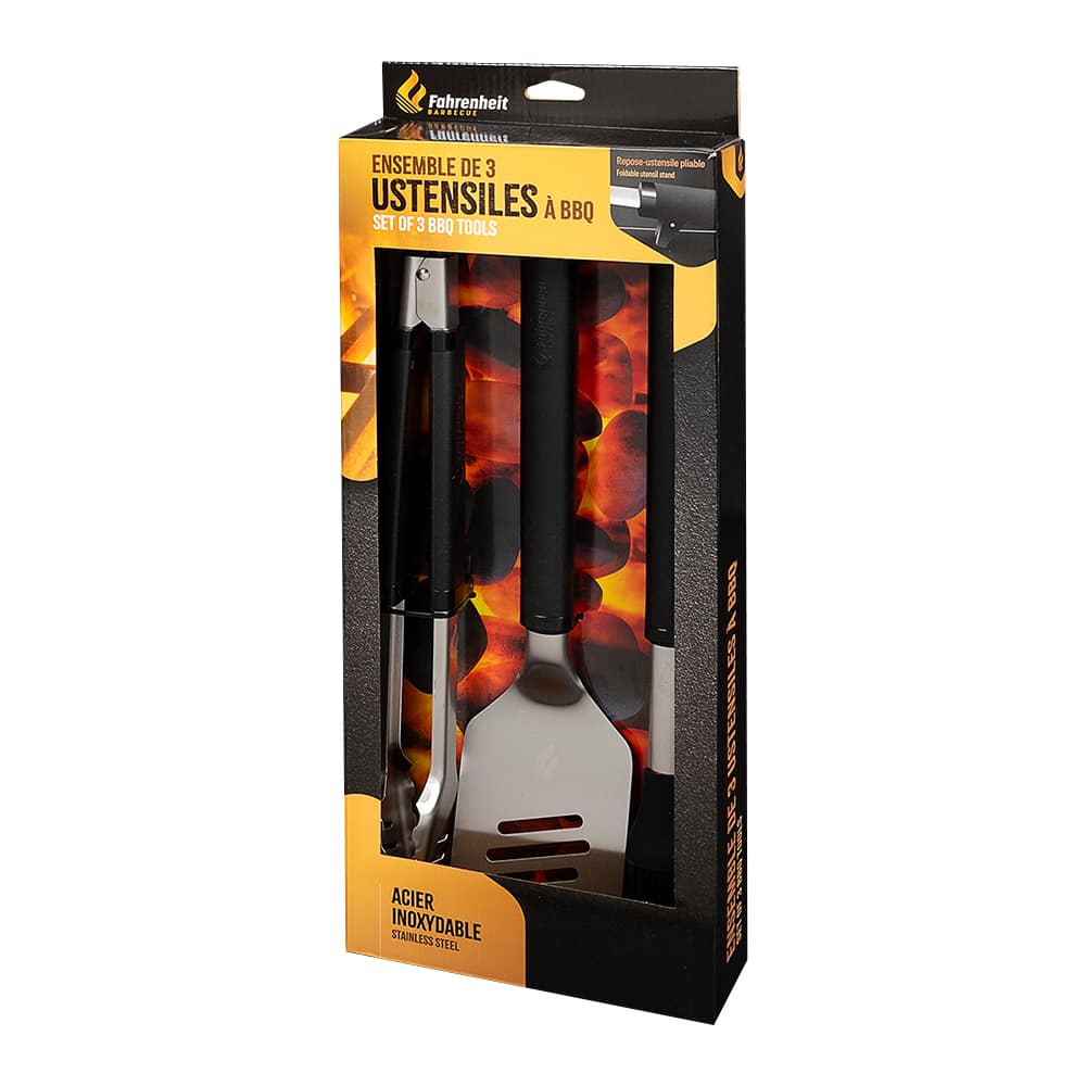 Ensemble de 3 ustensiles à BBQ