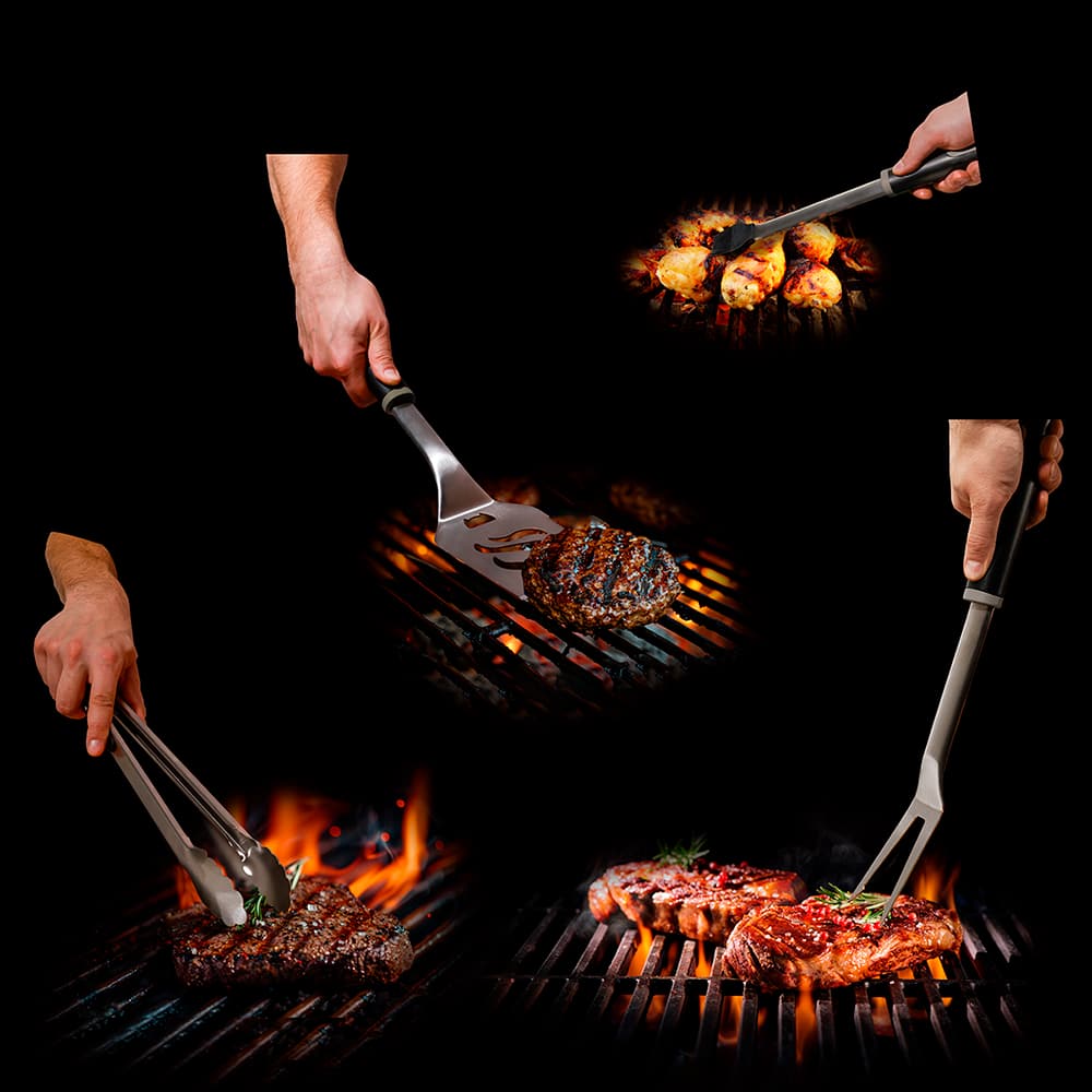 Ensemble de 4 ustensiles à BBQ