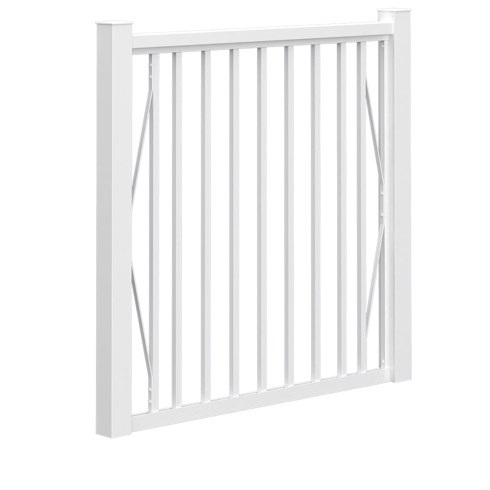 Barrière en aluminium Pillar blanche 42&nbsp;po&nbsp;x&nbsp;36&nbsp;po